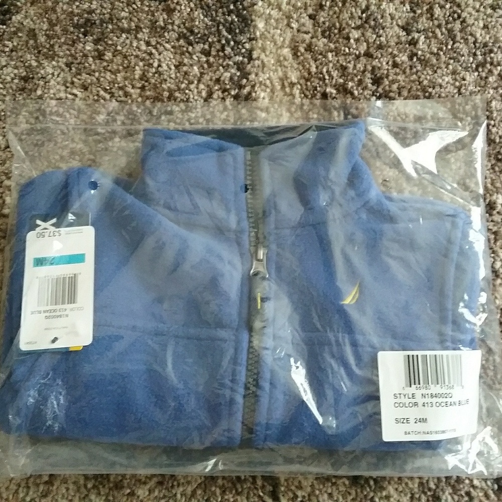 Nautica Zip Fleece Jacket Baby Boy 24 Months Blue